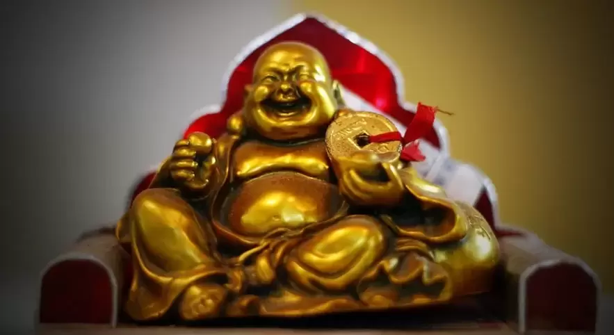 onnea amuletti - naurava buddha